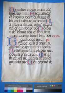Private Collection, "MS 1", Leaf 1 of 2. Folio "130" recto, with Guide. Reproduced by Permission.