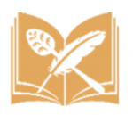 Logo for Manuscript Cookbooks Survey with crossed quill pen and slotted spoon over schematic image of an opened book