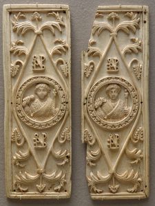 Paris, Louvre Museum, Ivory consular diptych of Areobindus, Byzantium, 506 AD. Image Public domain, via Wikimedia Commons.