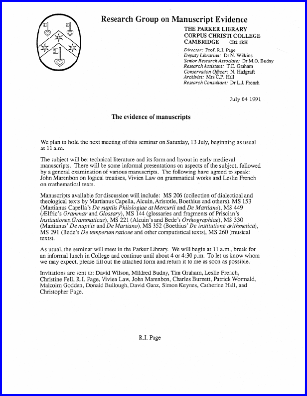 1991 Invitation to 'Technical Literature' Seminar on 13 Jul 1991       