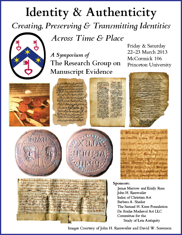 2013 'Identity & Authenticity' Symposium Poster 2 (22-23 Mar 2013)       