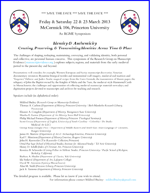 2013 Save the Date 22-23 March 2013 Symposium       