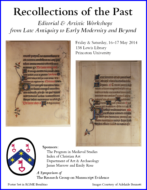 2014 'Recollections of the Past' Symposium Poster                 