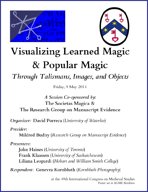 2014 RGME & Societas Magica 'Visualizing Magic' Session Poster                 