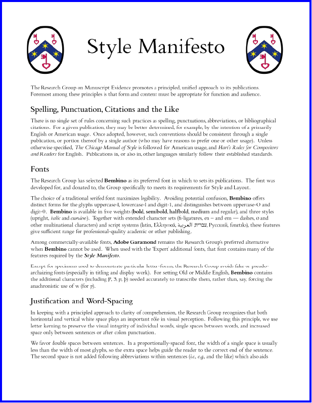 2015 'Style Manifesto' version April 2015 page 1           