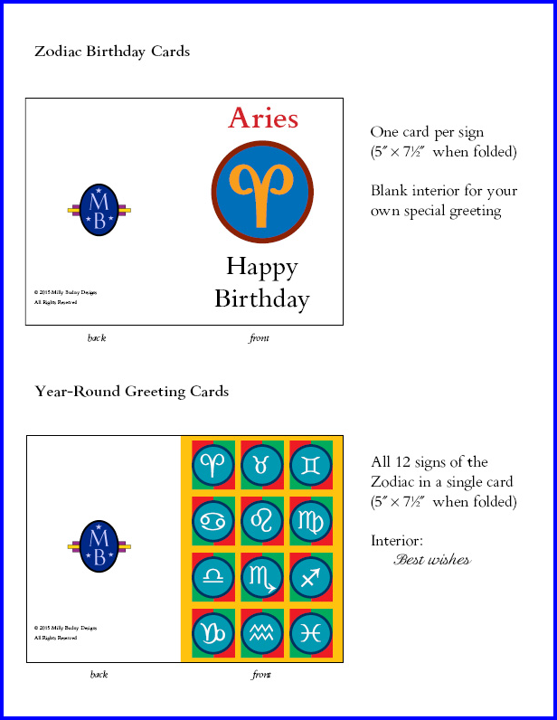 2015 Zodiac Cards poster 1                 